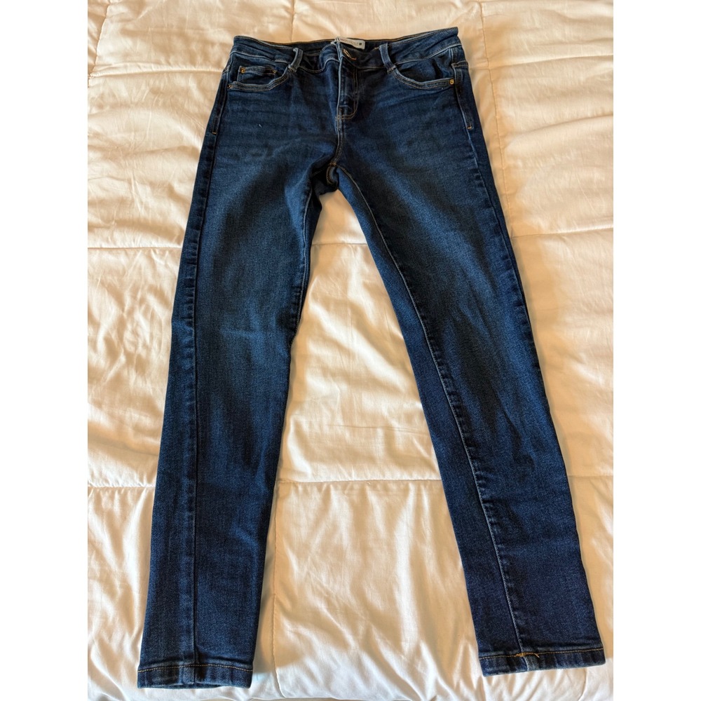Zara Womens Skinny Jeans Dark Wash Denim Size 8 Stretch Five Pocket Classic